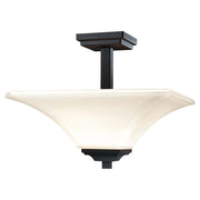 Agilis 16" 2-Light Semi-Flush Mount, Sand Coal Finish - Bees Lighting