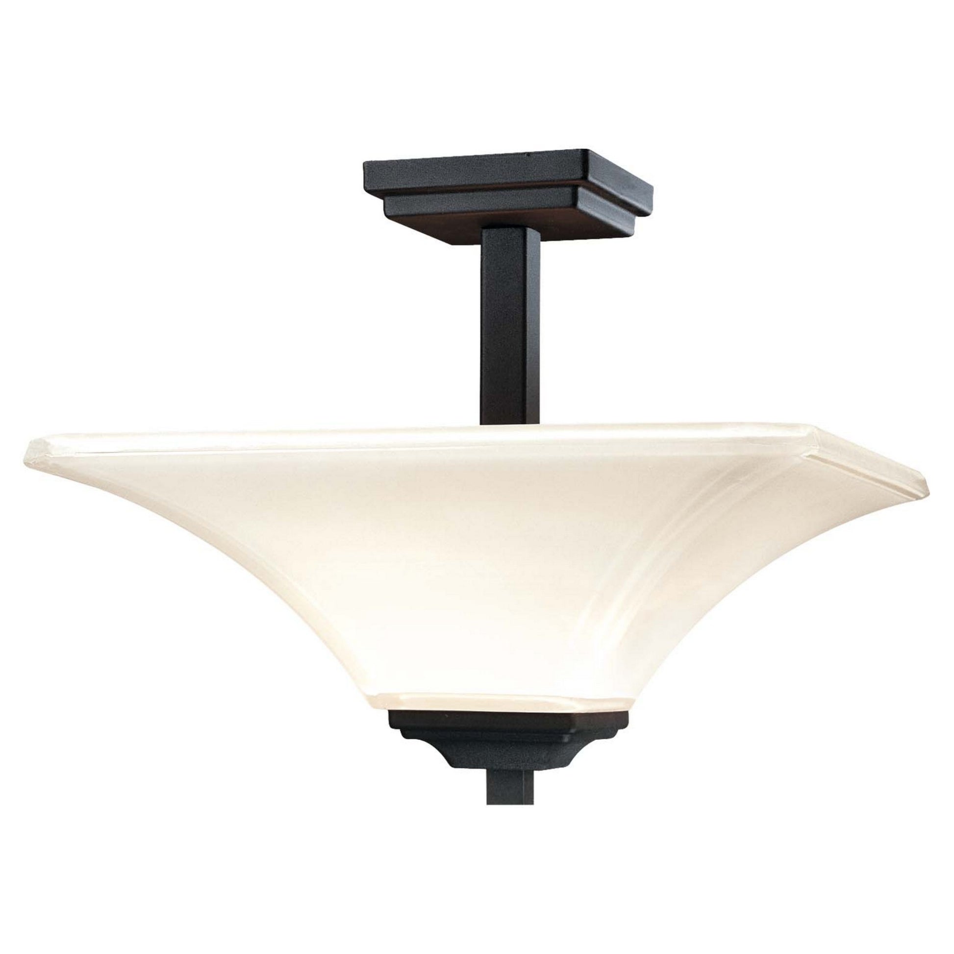 Agilis 16" 2-Light Semi-Flush Mount, Sand Coal Finish - Bees Lighting