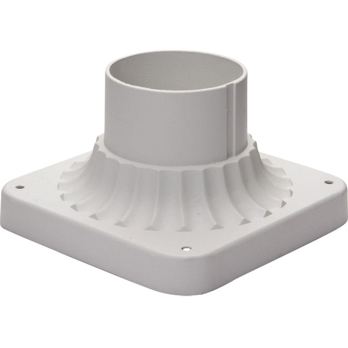 Outdoor Essentials 3.5 in. Aluminum Pier Mount Base White Finish