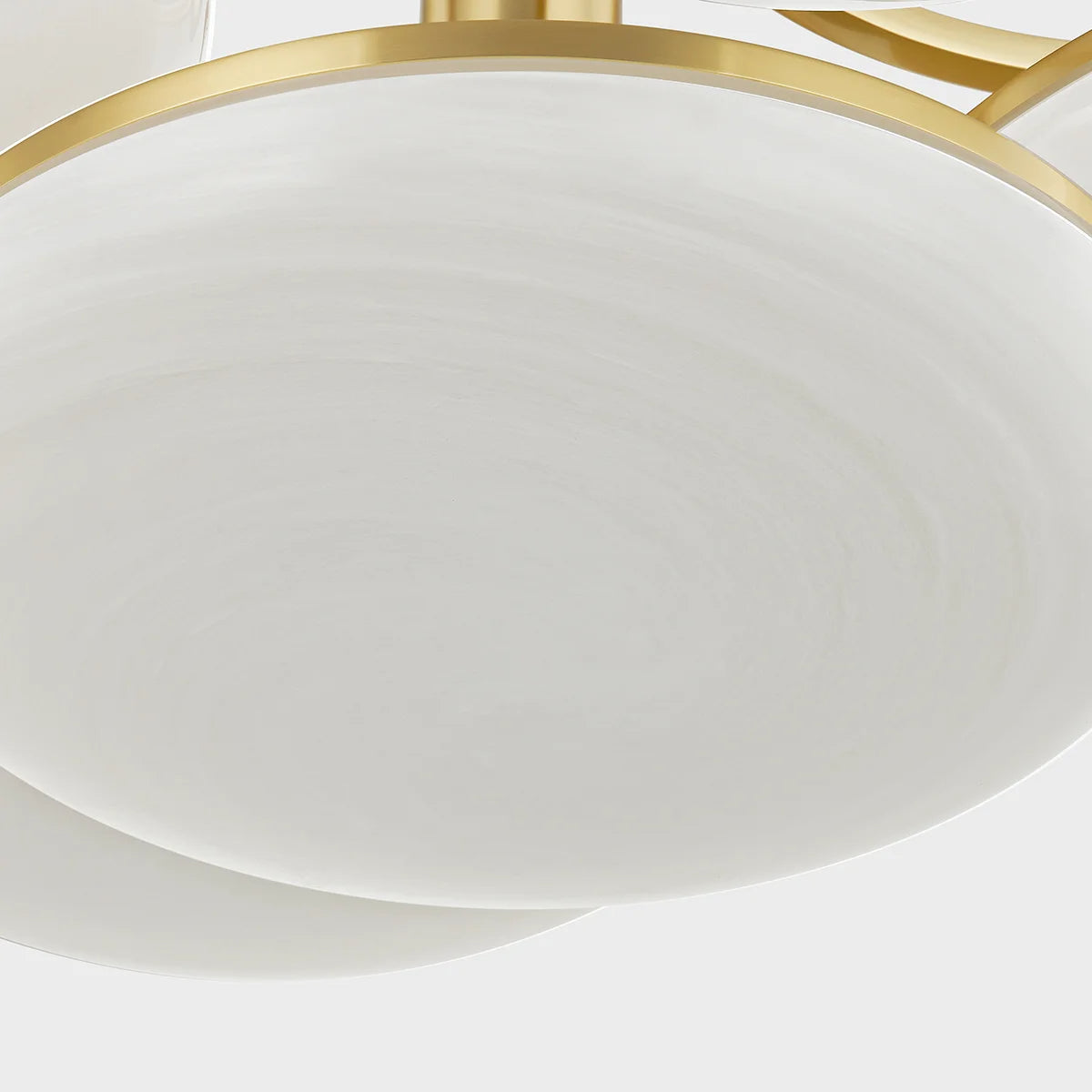 Bregman 30" 5 Lights LED Semi-Flush Mount Aged Brass Finish - Bees Lighting