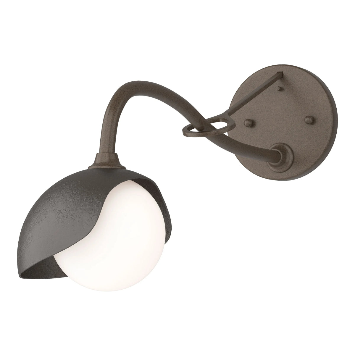Brooklyn 10 in. Armed Sconce Bronze finish Single Shade