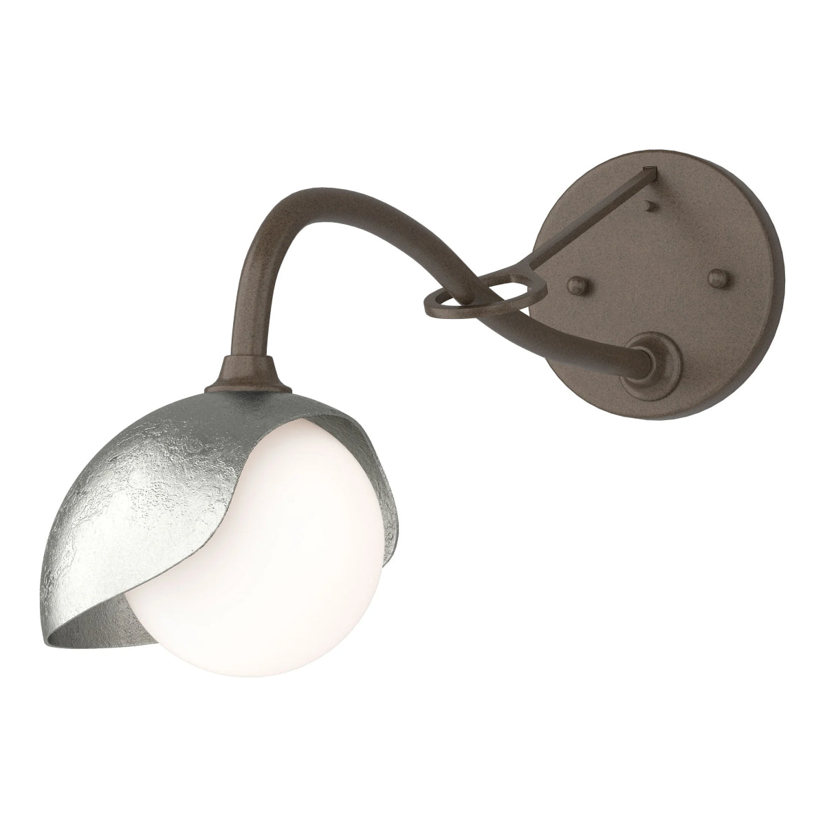 Brooklyn 10 in. Armed Sconce Bronze finish Single Shade