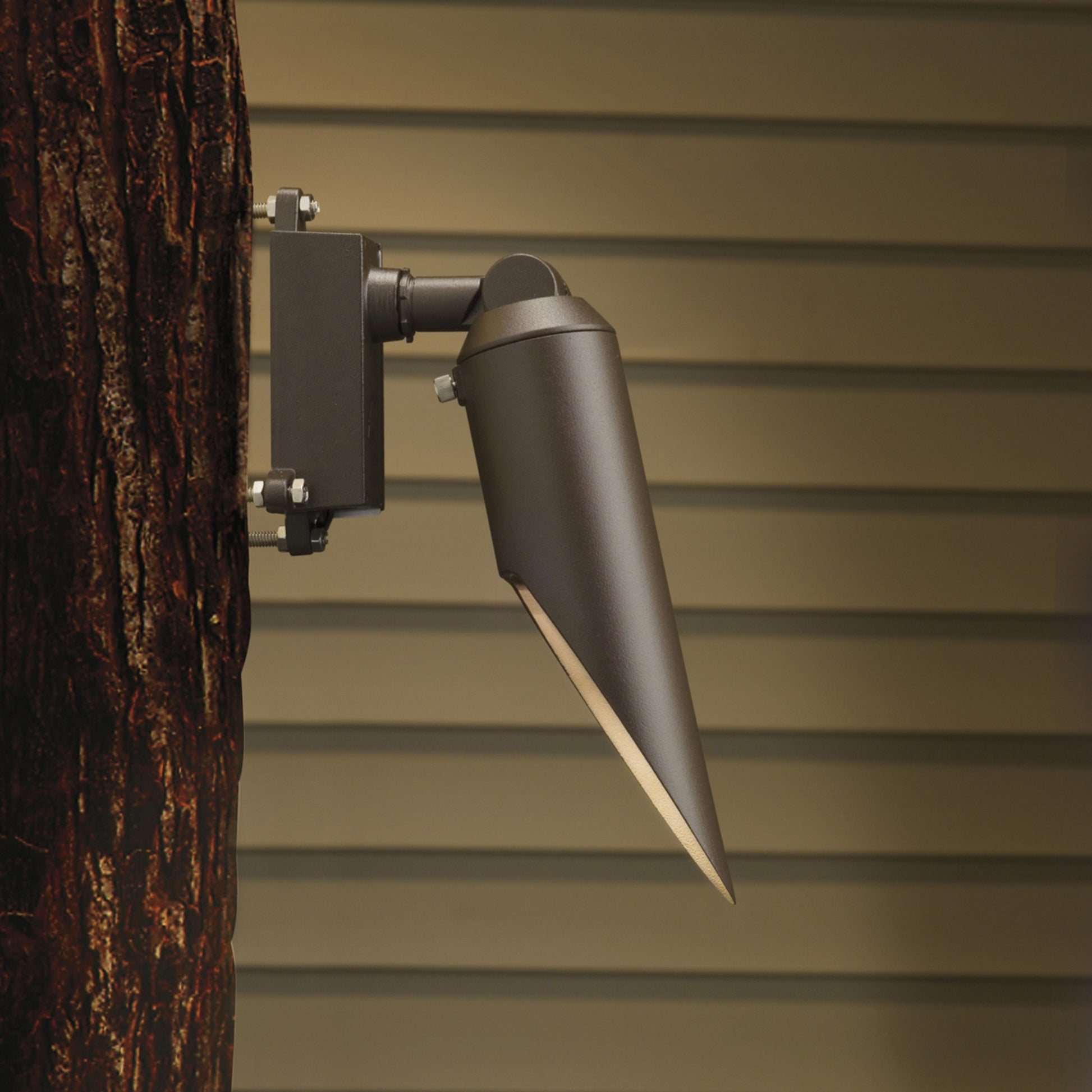 LED Long Cowl Mini Accent Light, Textured Architectural Bronze - Bees Lighting