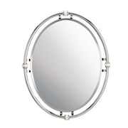 Pocelona 24" X 30" Vintage Mirror, Chrome Finish - Bees Lighting