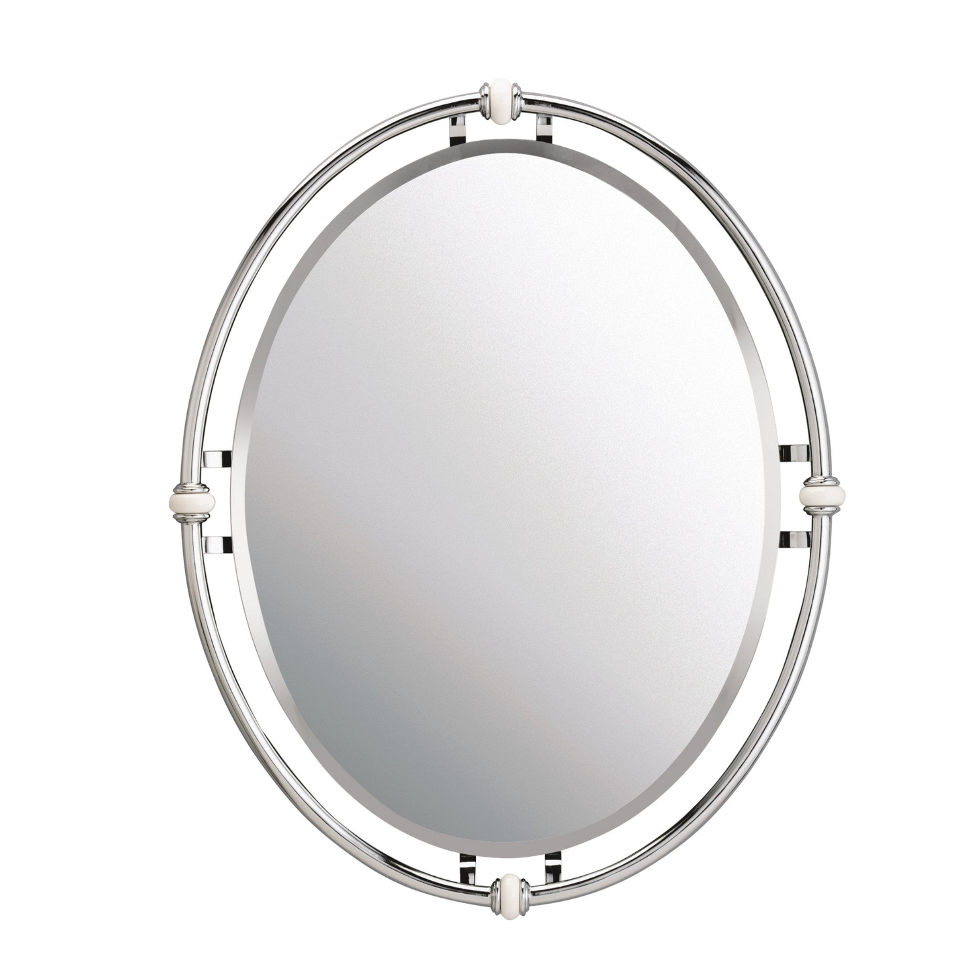 Pocelona 24" X 30" Vintage Mirror, Chrome Finish - Bees Lighting