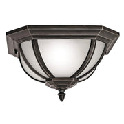 Salisbury 14" 2-Light Outdoor Ceiling Light, Rubbed Bronze Finish - Bees Lighting