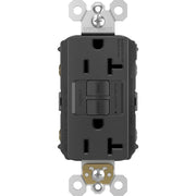 radiant 20A GFCI Self-Test Decorator Duplex Receptacles, Black - Bees Lighting