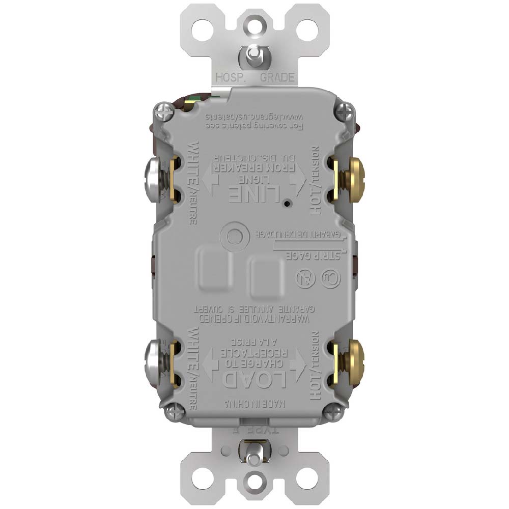 radiant Tamper-Resistant 20A Duplex Self-Test GFCI Receptacle, Dark Bronze - Bees Lighting