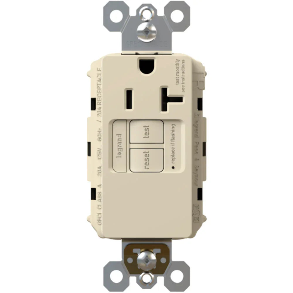 Standard Simplex Outlet Legrand Radiant 2097TRSGLLA 20A Simplex GFCI Outlet | Bees Lighting