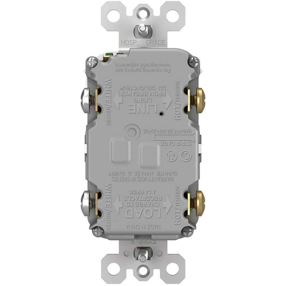 radiant Tamper-Resistant 20A Duplex Self-Test GFCI Receptacle, White - Bees Lighting