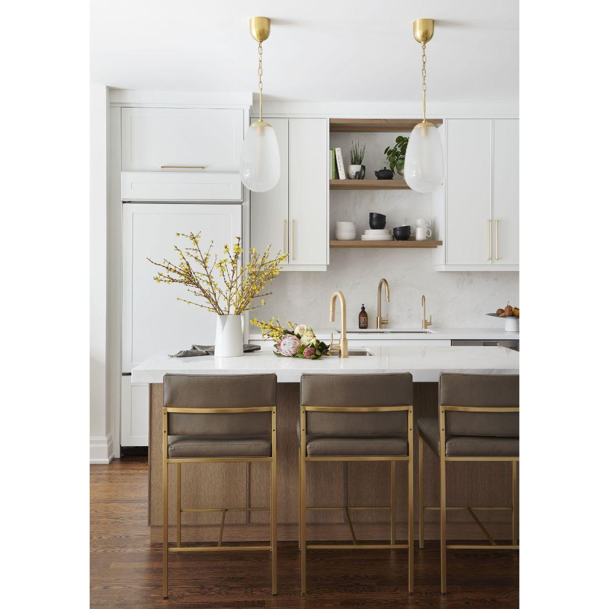 Bruckner 9 in. Pendant Light Brass Finish - Bees Lighting