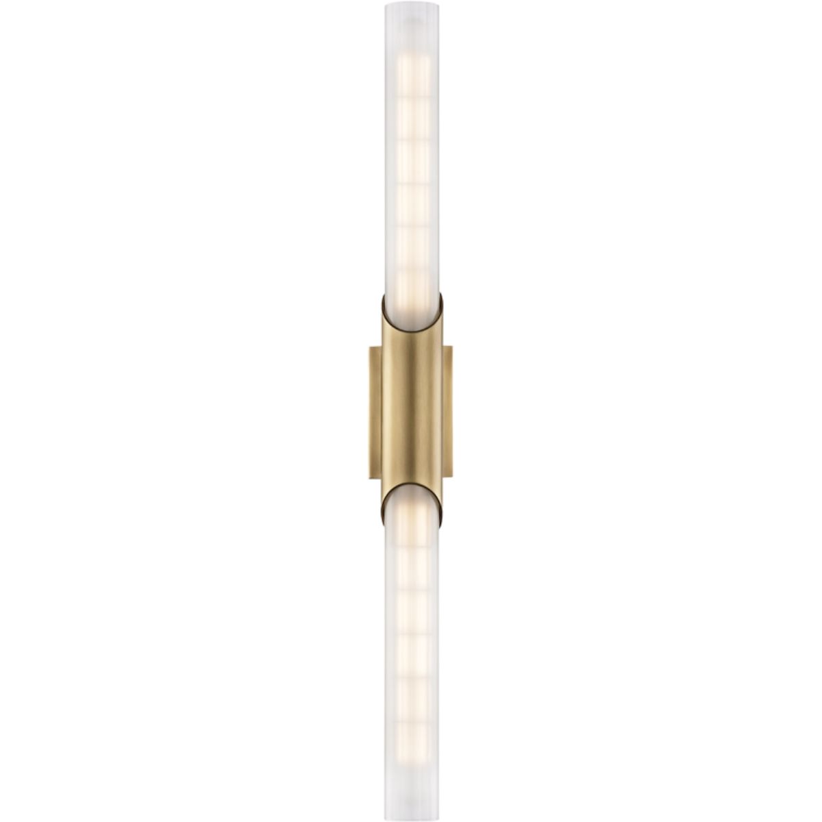 Pylon 26 In. 2 Lights LED Wall Light Aged Brass Finish - Bees Lighting