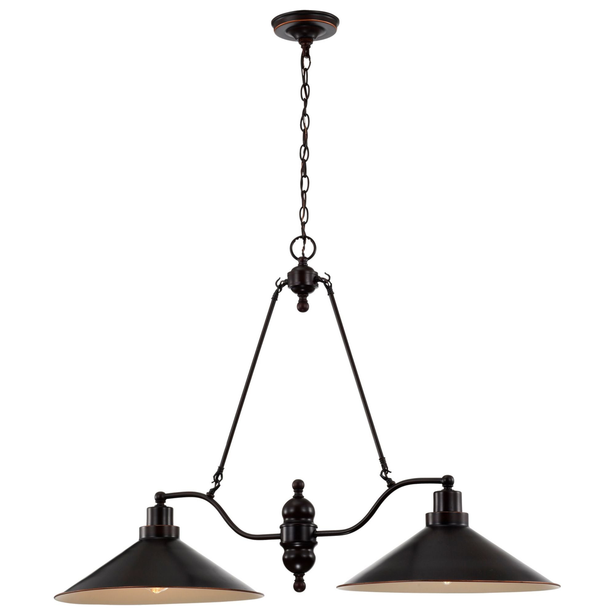 Bridgeview 40" 2 Lights Pendant, Bronze Finish - Bees Lighting
