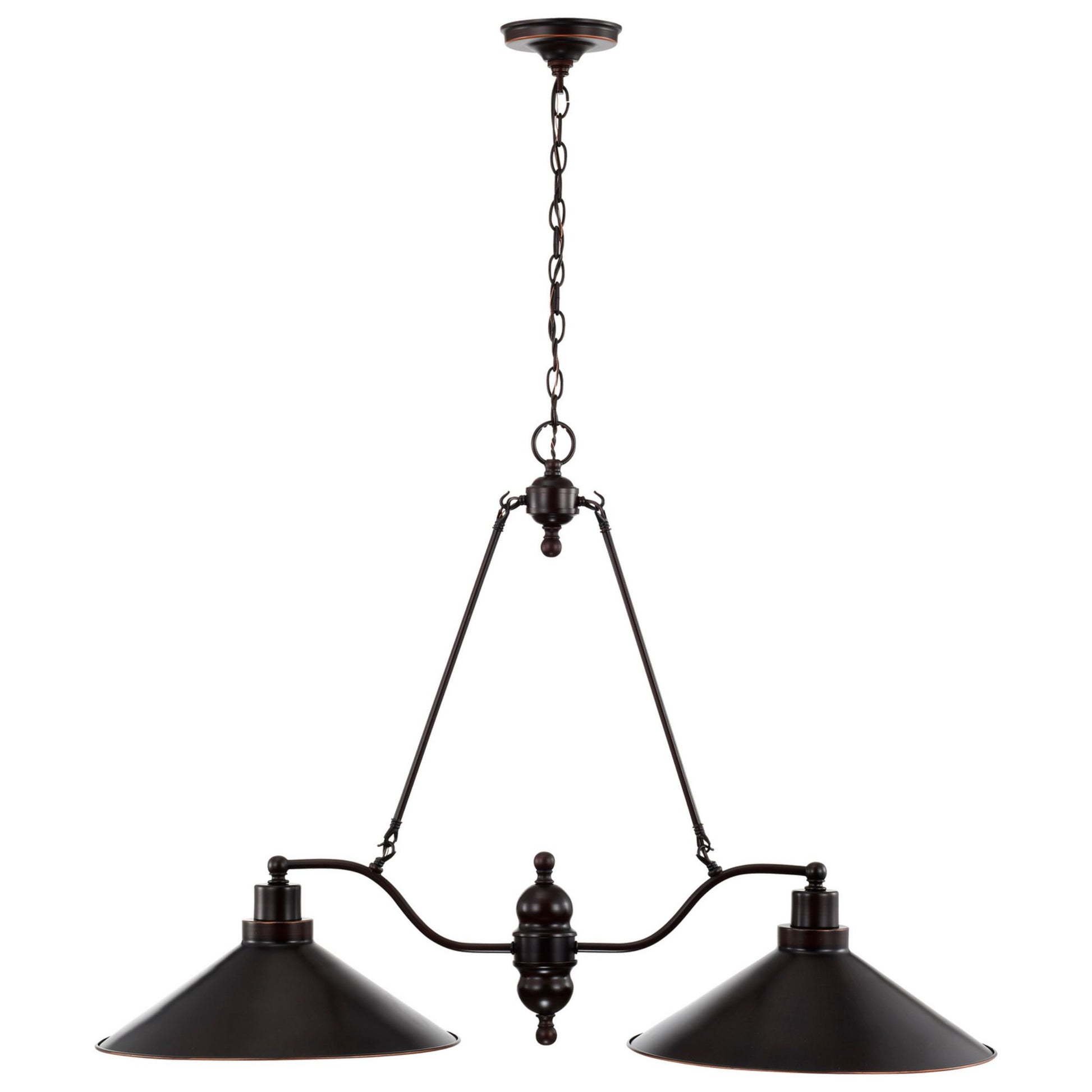 Bridgeview 40" 2 Lights Pendant, Bronze Finish - Bees Lighting
