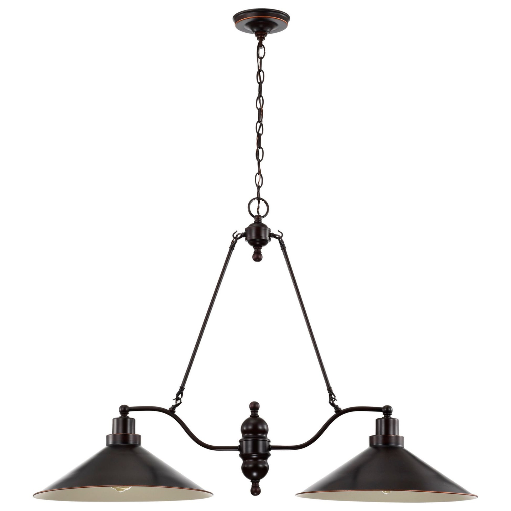 Bridgeview 40" 2 Lights Pendant, Bronze Finish - Bees Lighting