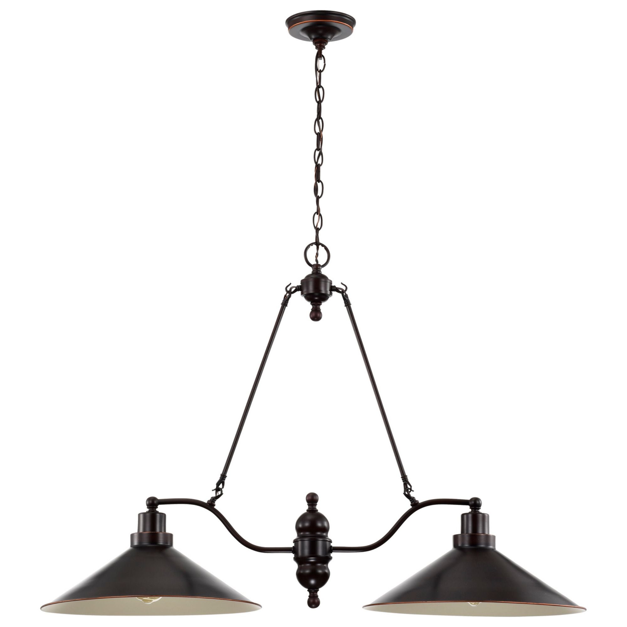 Bridgeview 40" 2 Lights Pendant, Bronze Finish - Bees Lighting