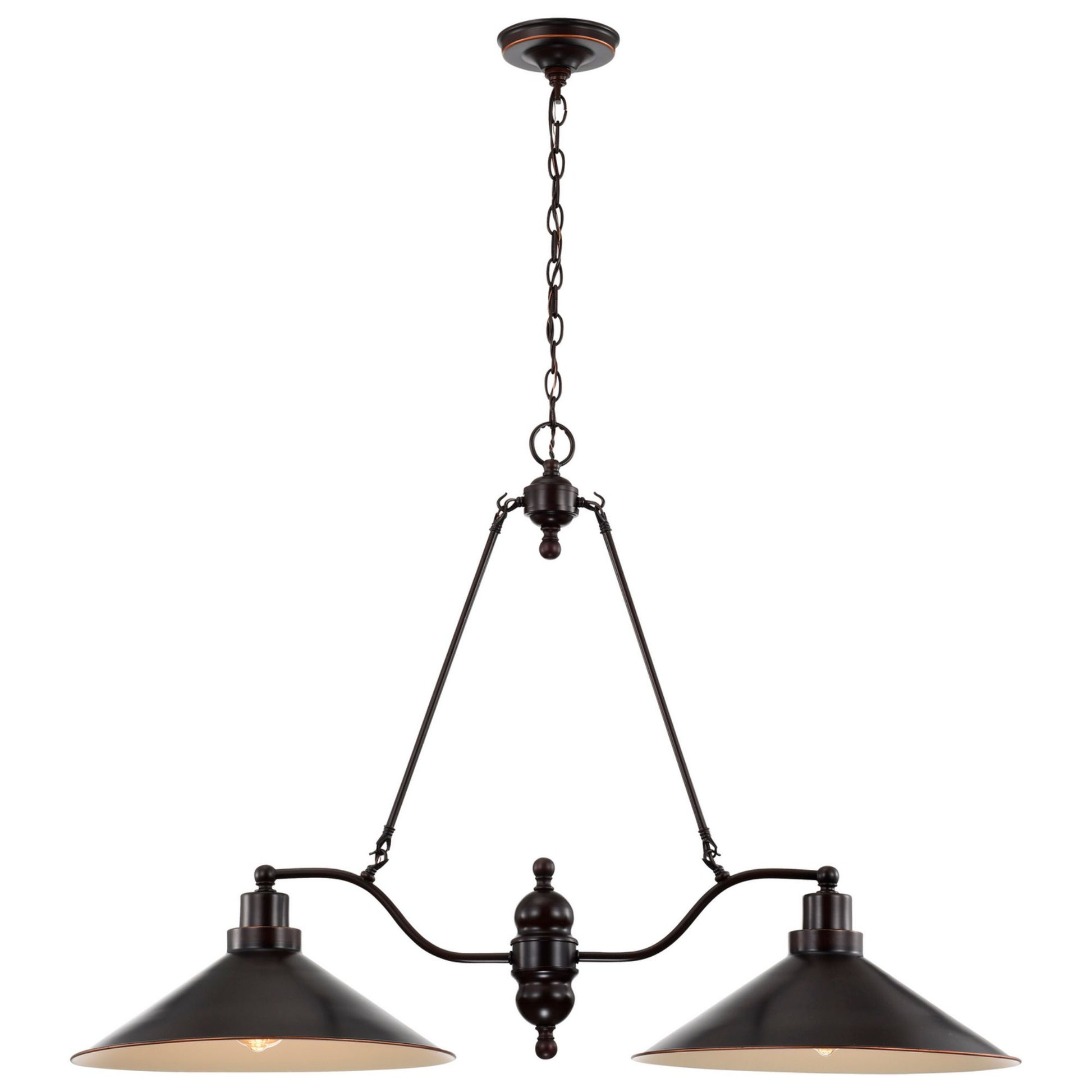 Bridgeview 40" 2 Lights Pendant, Bronze Finish - Bees Lighting