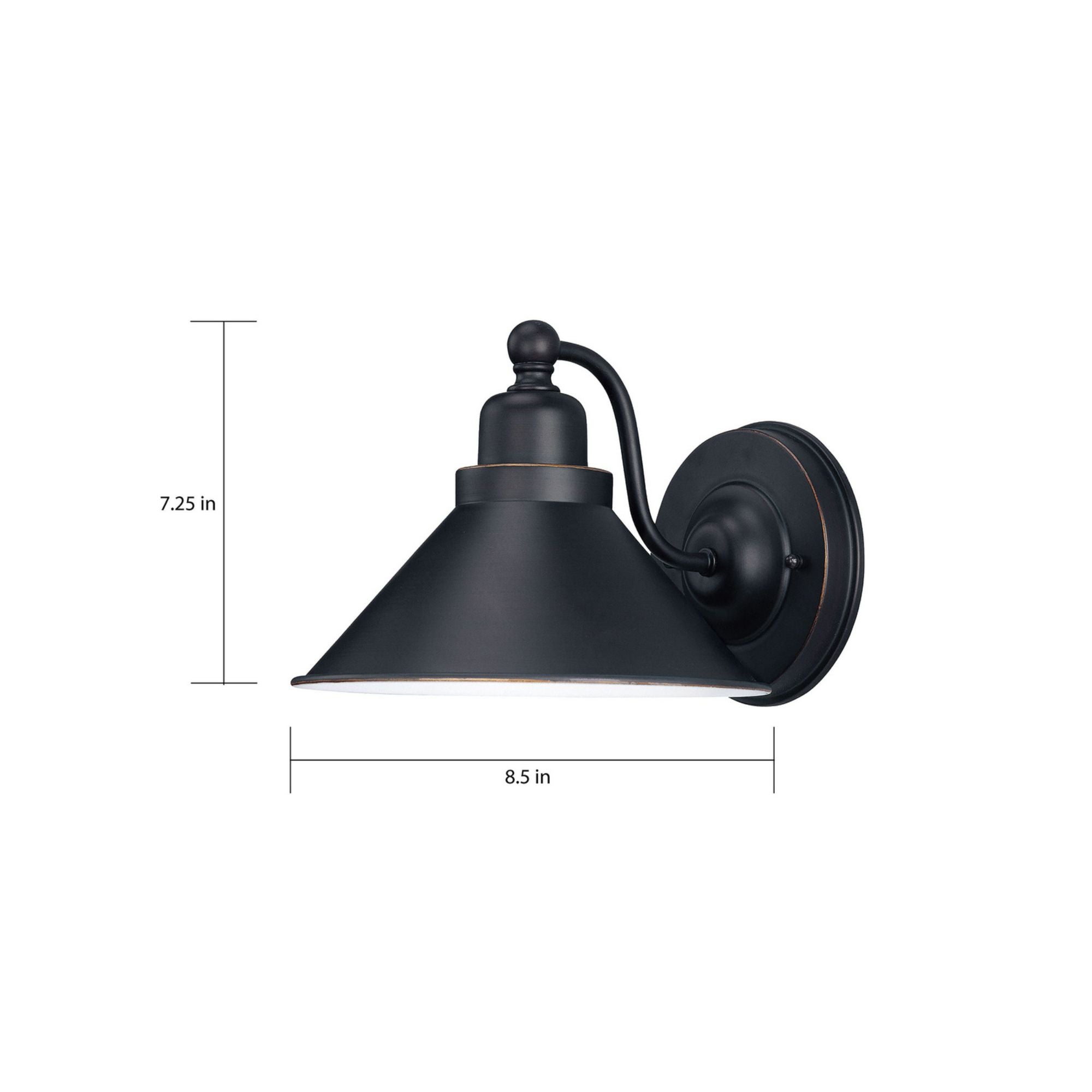 Bridgeview 9 In. Armed Sconce Bronze Finish