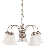 Dupont 22" 5-Light Chandelier, Brushed Nickel Finish - Bees Lighting