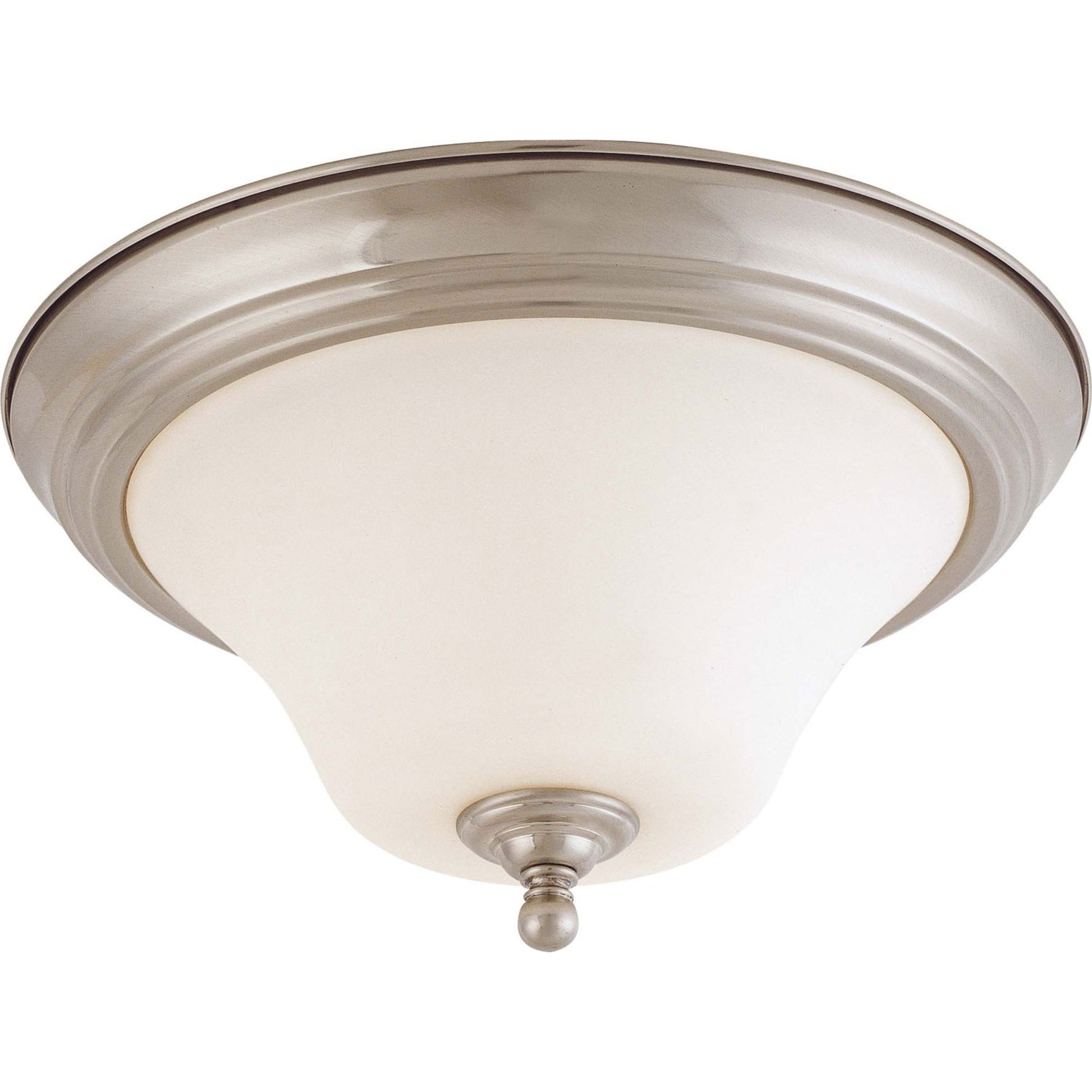 Dupont 13" 2-Light Flush Mount, Brushed Nickel Finish - Bees Lighting
