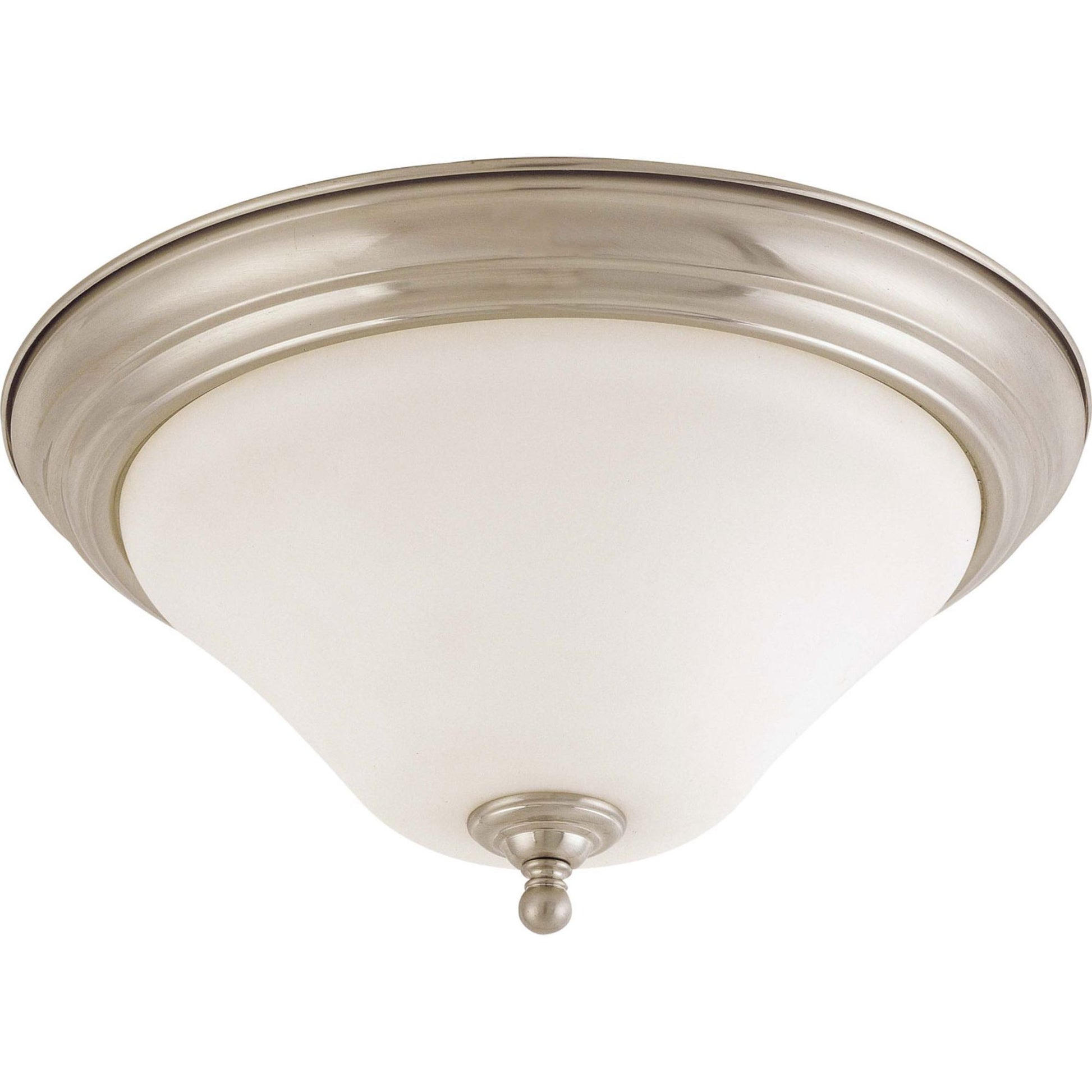 Dupont 15" 2-Light Flush Mount, Brushed Nickel Finish - Bees Lighting