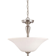 Dupont 16" 3-Light Semi Flush Mount, Brushed Nickel Finish - Bees Lighting