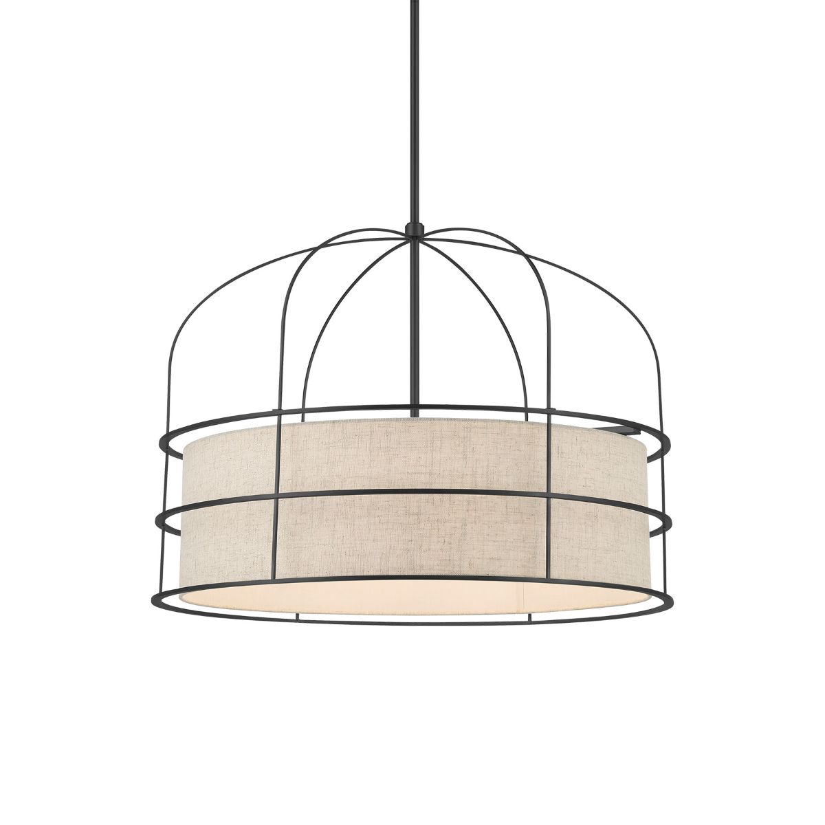 Gateway Park 26 In. 6 Lights Pendant Light Black Finish - Bees Lighting