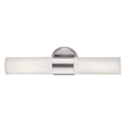Aqueous 20" 2-Light Wall Fixture, Brushed Steel Finish - Bees Lighting