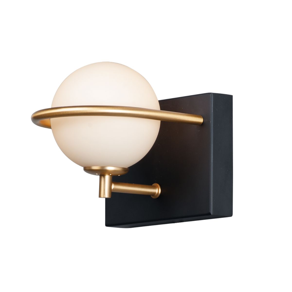 Revolve 6 in. LED Armed Sconce Black Finish - Bees Lighting