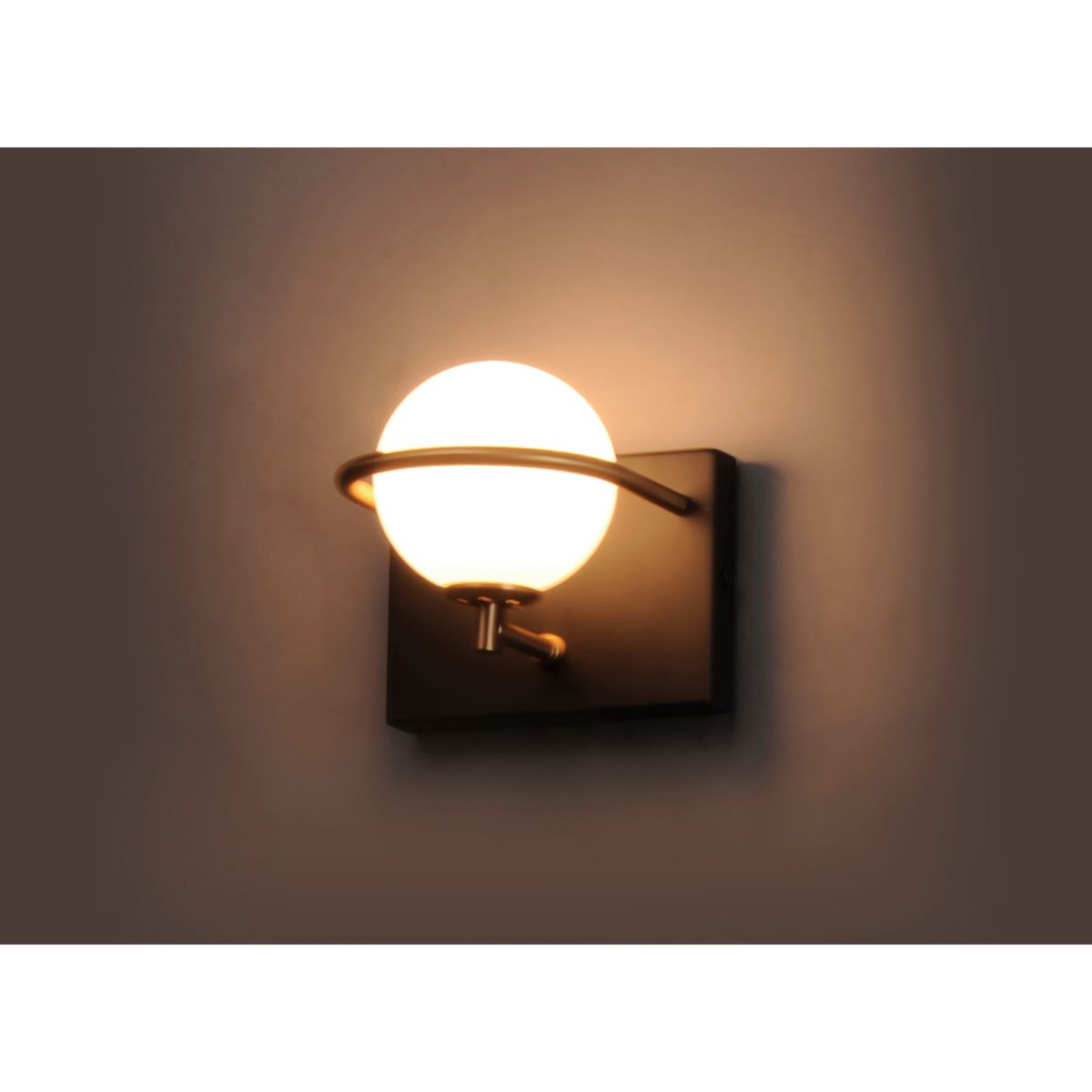 Revolve 6 in. LED Armed Sconce Black Finish