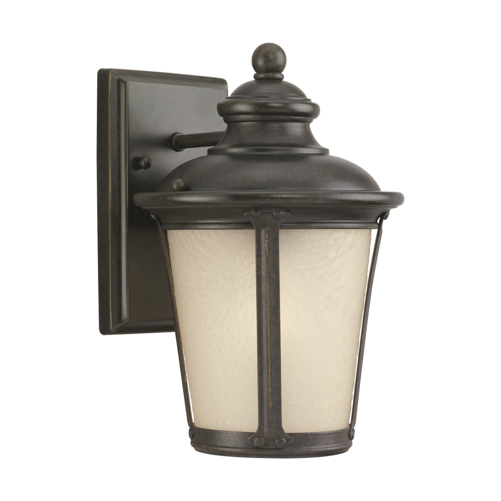 Cape May 11" Small Outdoor Wall Lantern, Burled Iron Finish - Bees Lighting