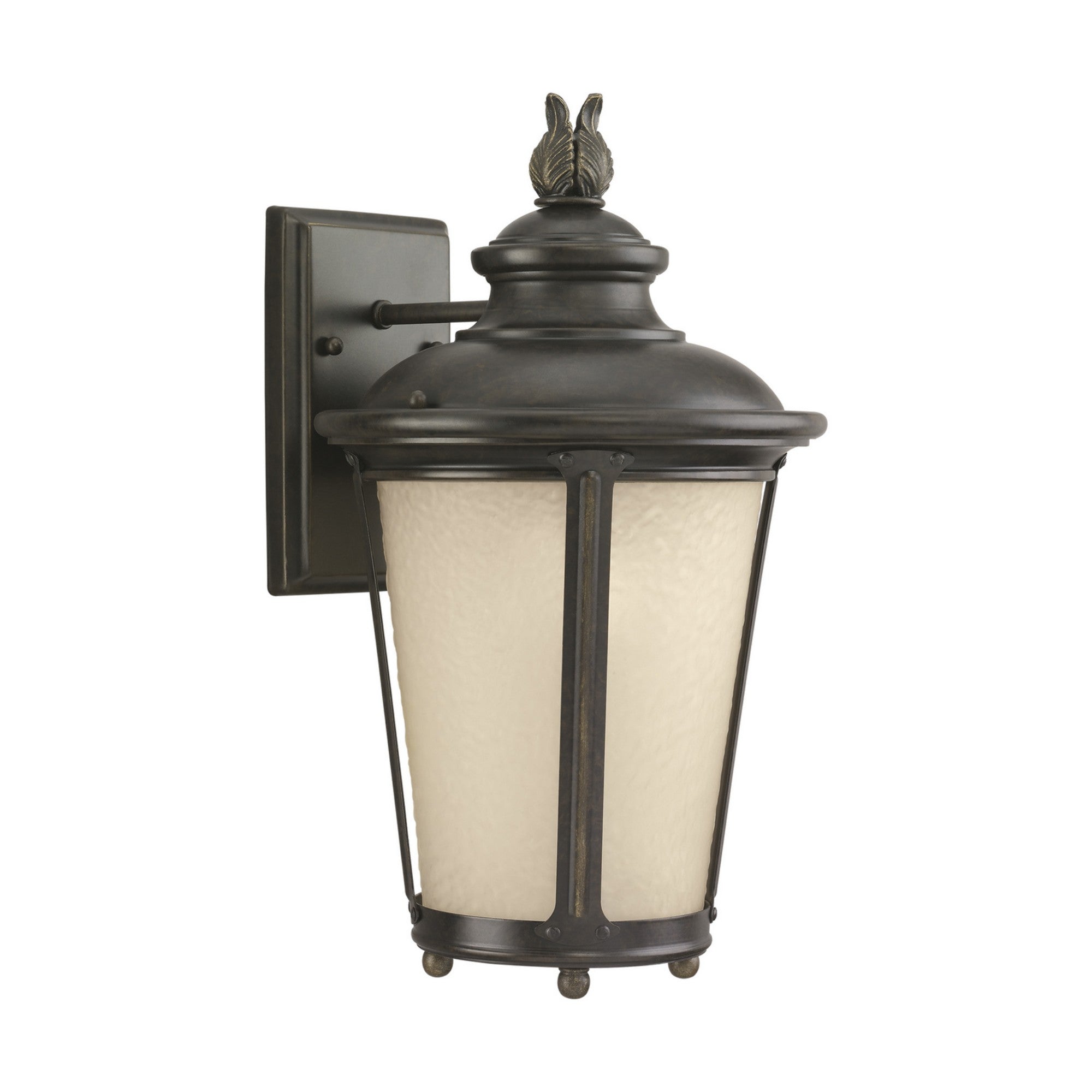 Cape May 16" Medium Outdoor Wall Lantern, Burled Iron Finish - Bees Lighting