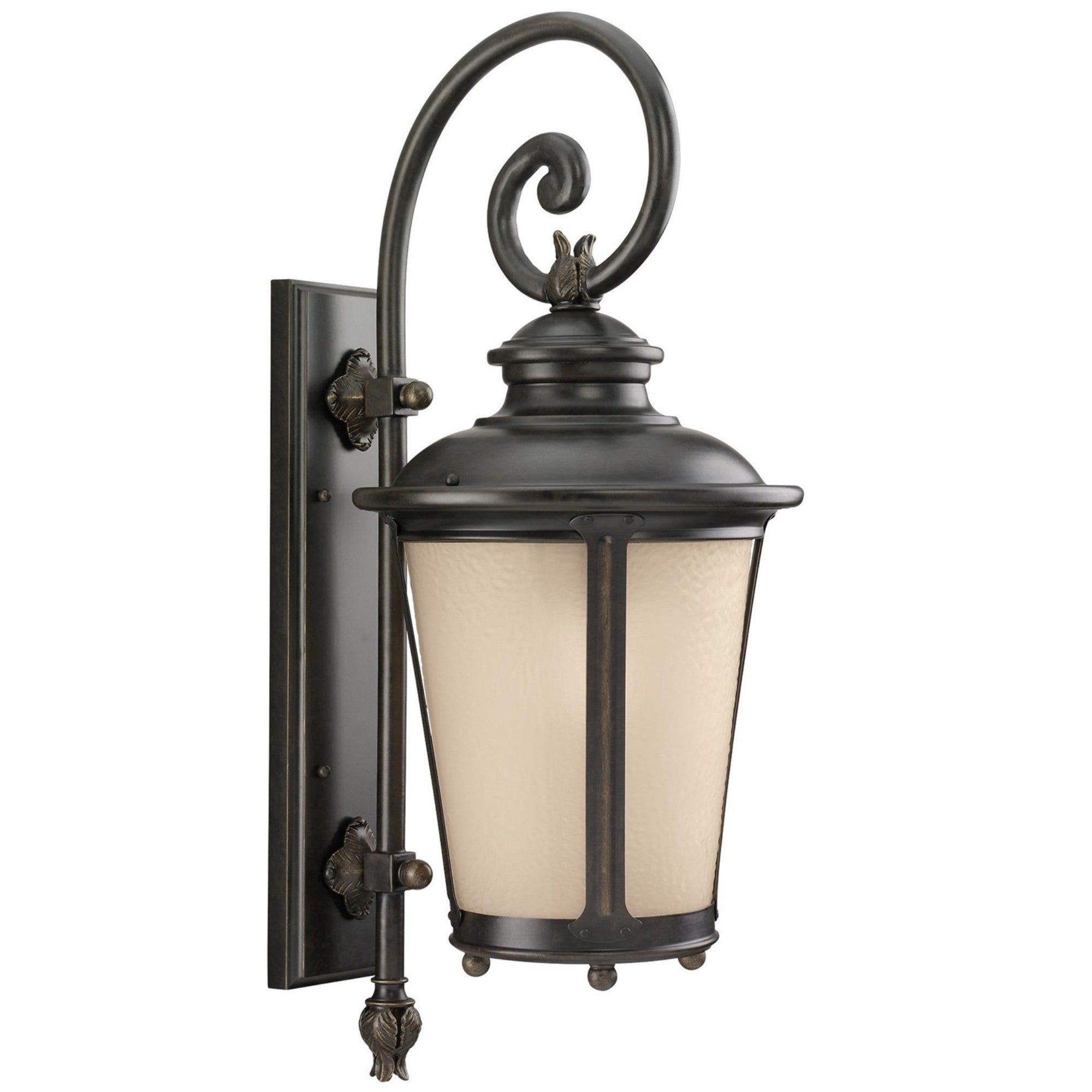 Cape May 26" Large Outdoor Wall Lantern, Burled Iron Finish - Bees Lighting