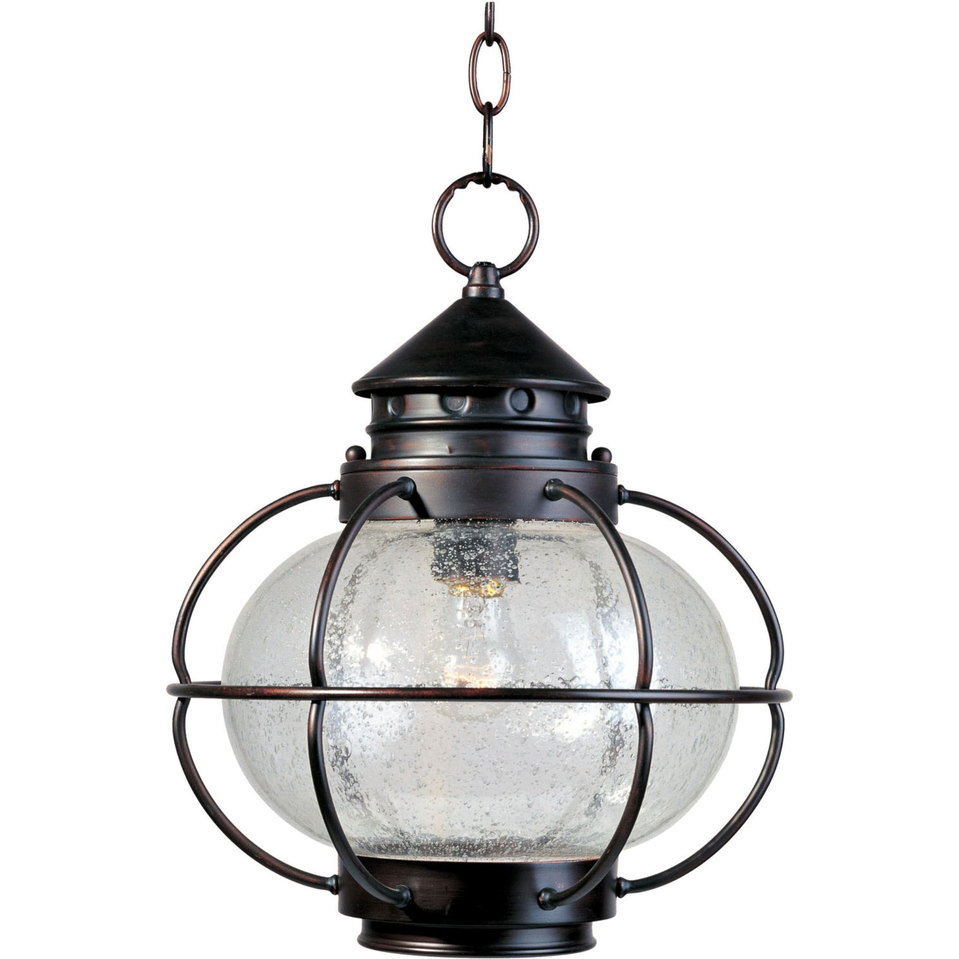 Portsmouth 14" Outdoor Hanging Lantern, Oil Rubbed Bronze Finish - Bees Lighting