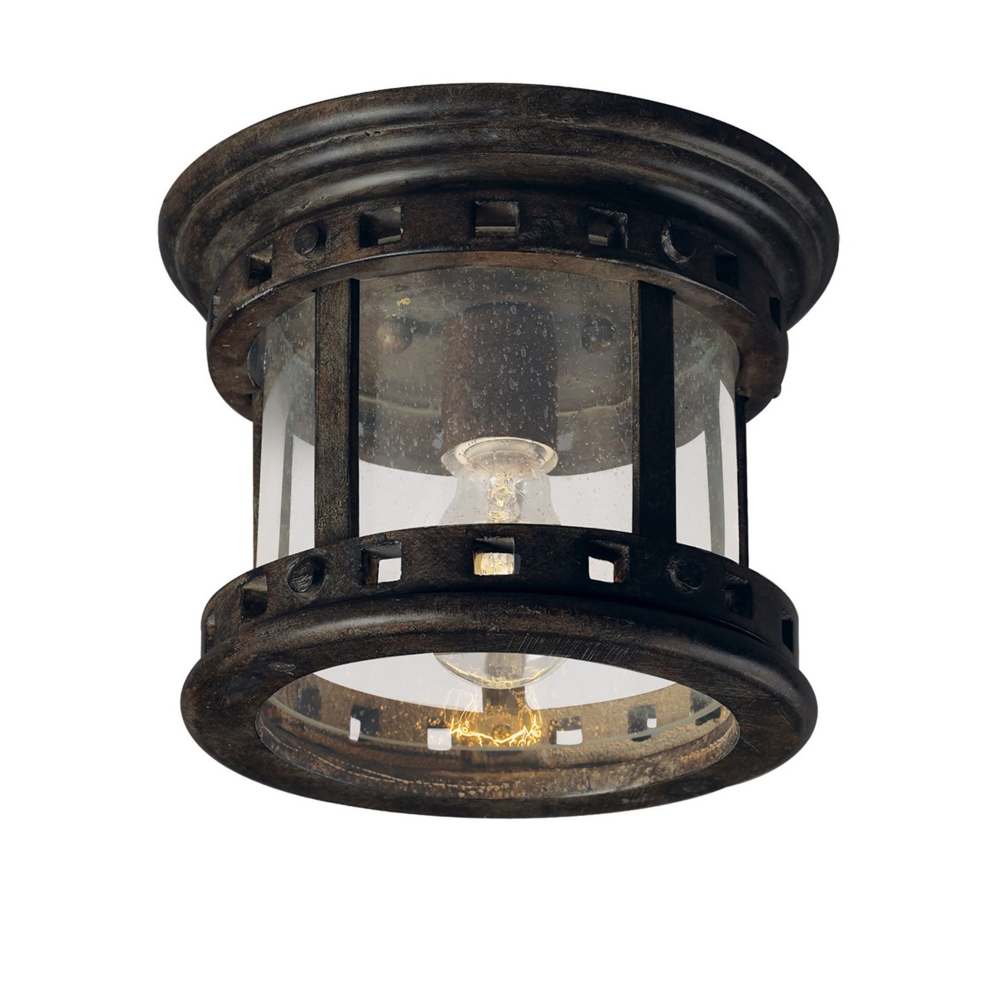 Santa Barbara DC 9" Outdoor Ceiling Mount, Sienna Finish - Bees Lighting