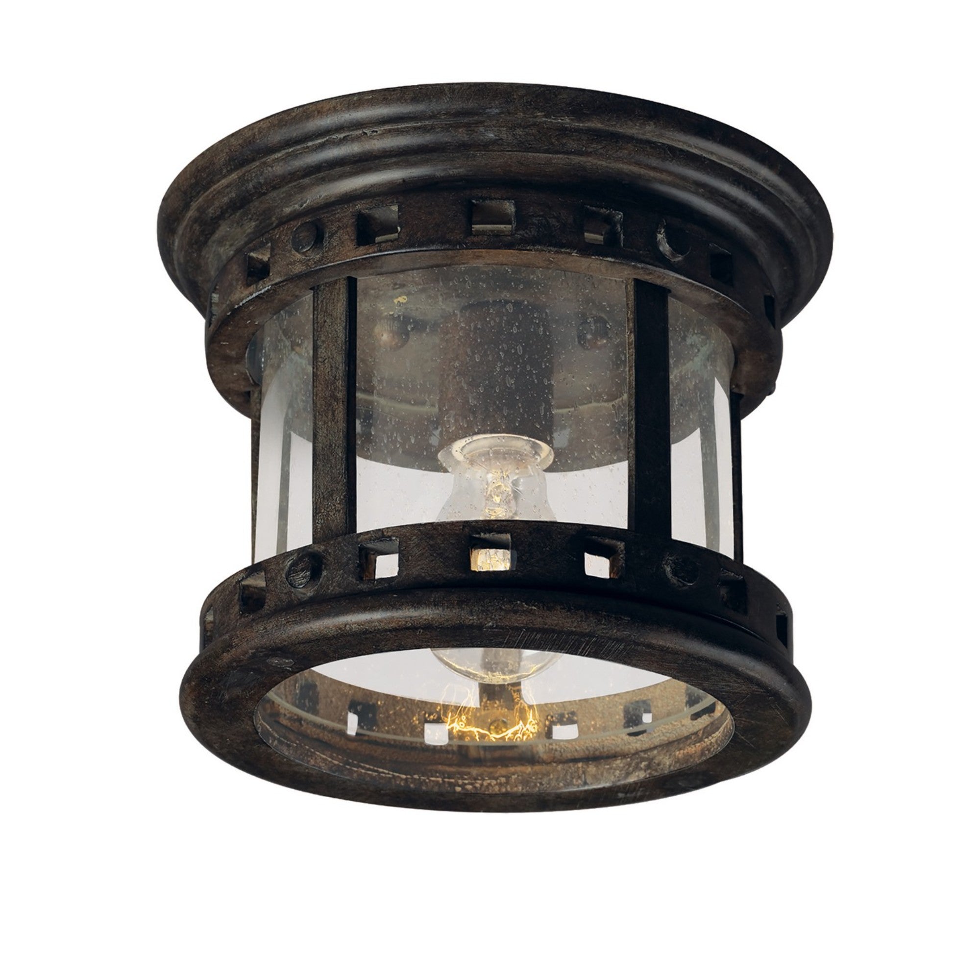 Santa Barbara DC 9" Outdoor Ceiling Mount, Sienna Finish - Bees Lighting