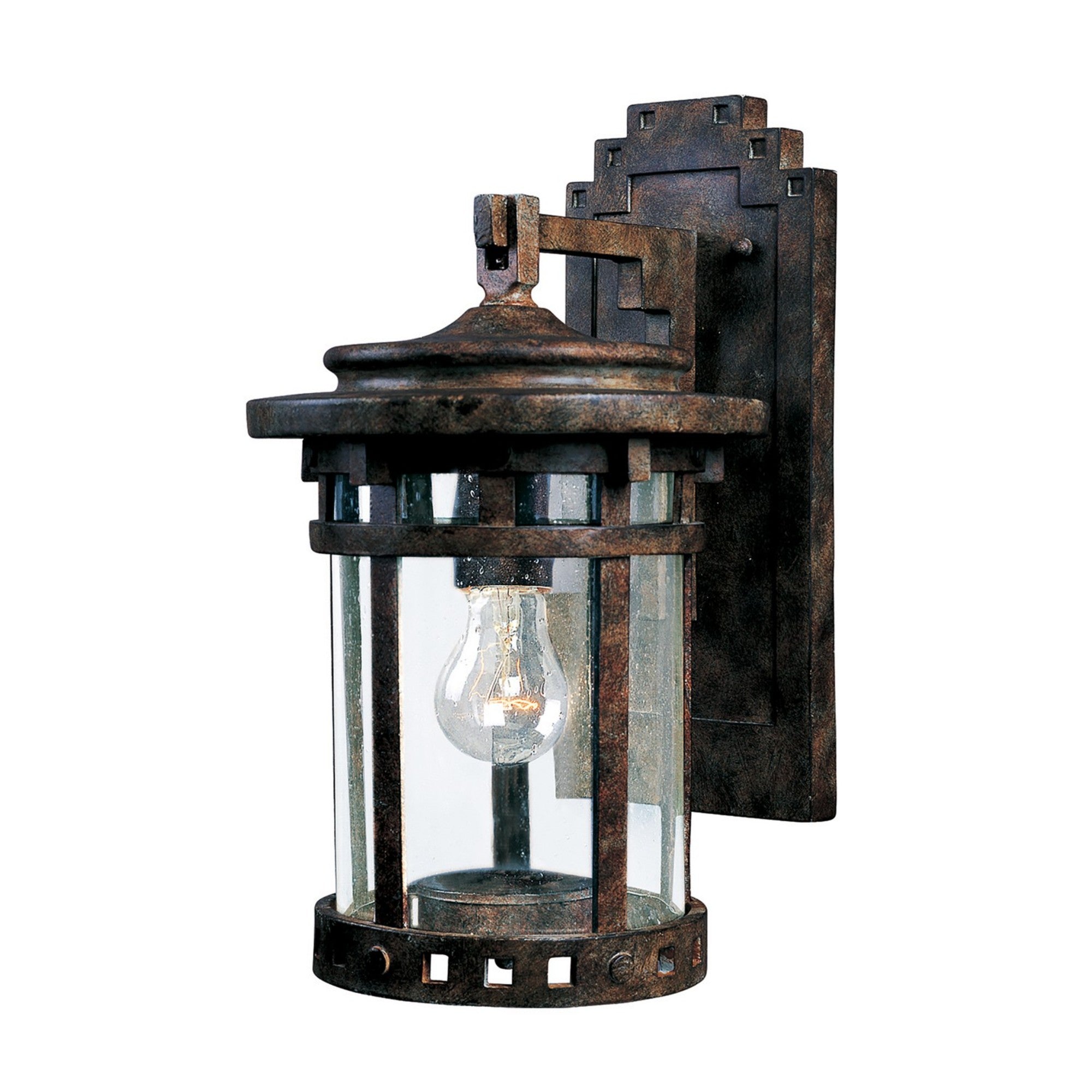 Santa Barbara DC 10" Outdoor Wall Lantern, Sienna Finish - Bees Lighting