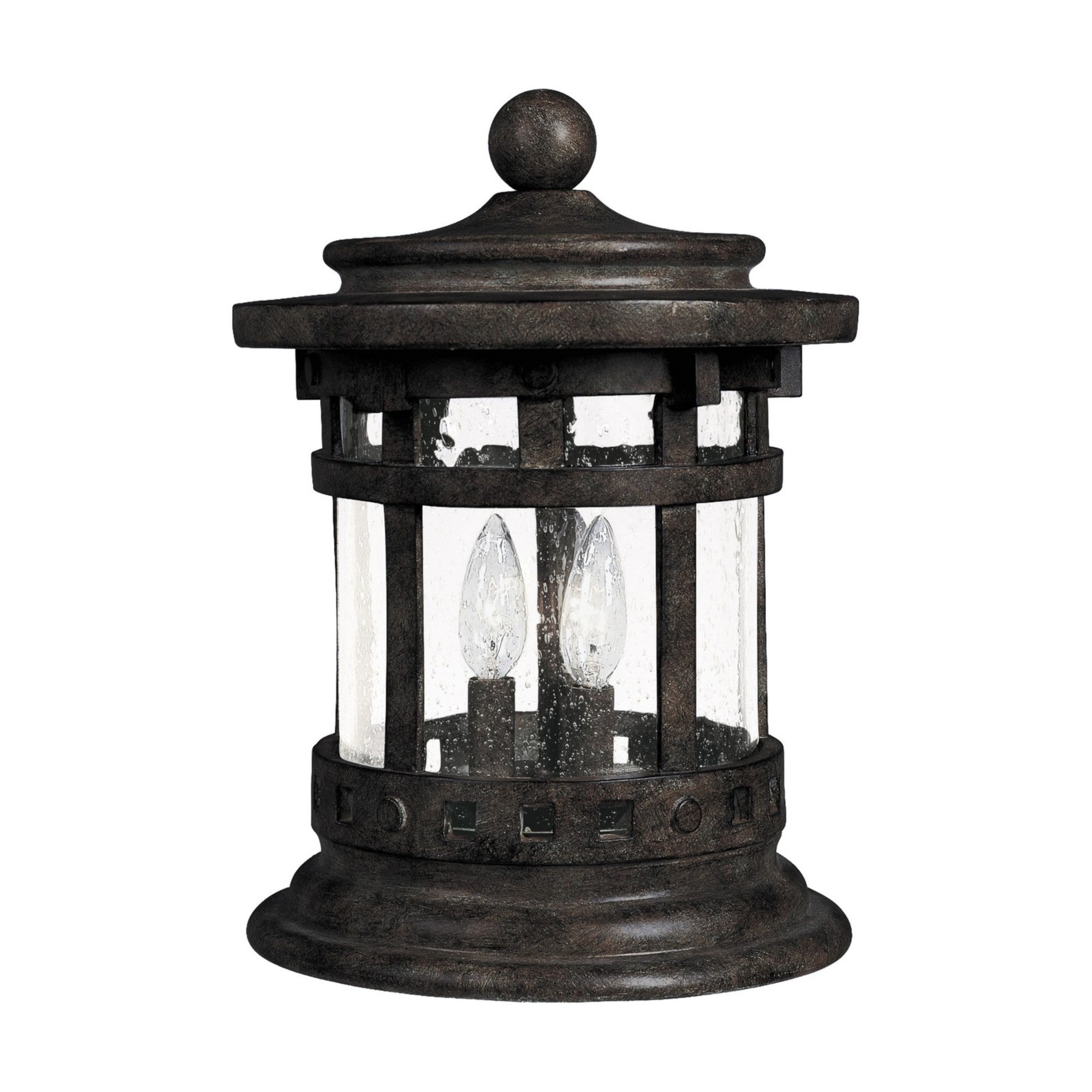 Santa Barbara DC 13" 3-Light Outdoor Deck Lantern, Sienna Finish - Bees Lighting