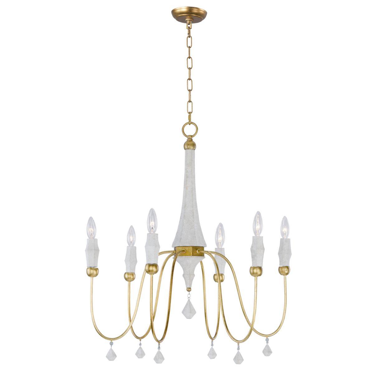 Claymore 28 in. 6 Lights Chandelier Gold Finish