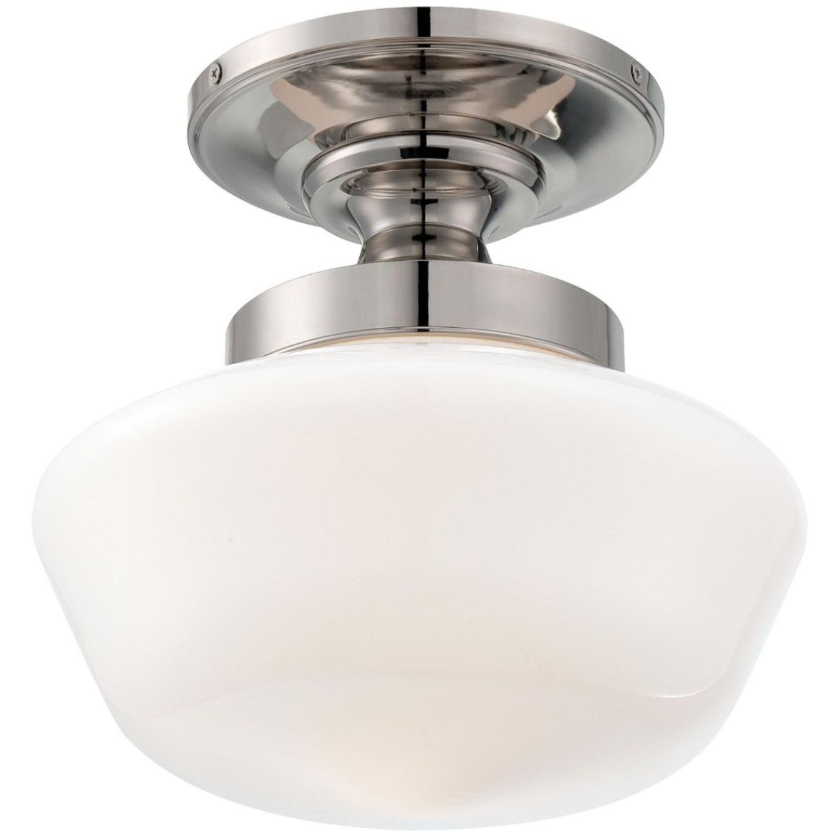 12 in. Semi flush Mount Light Polished Nickel finish - Bees Lighting