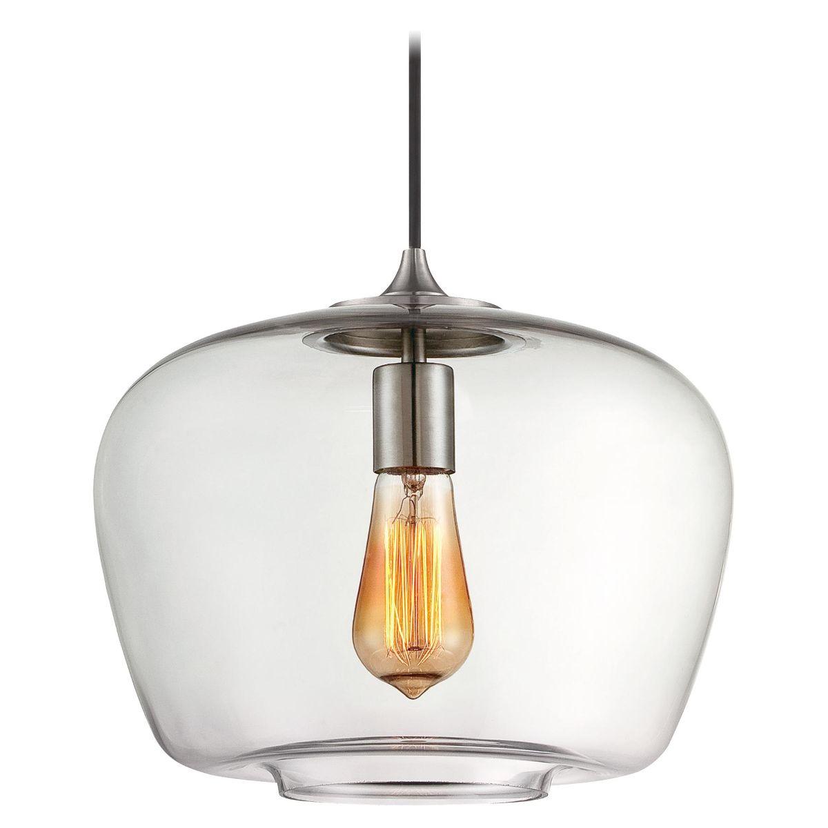 12 in. Pendant Light Brushed Nickel Finish - Bees Lighting