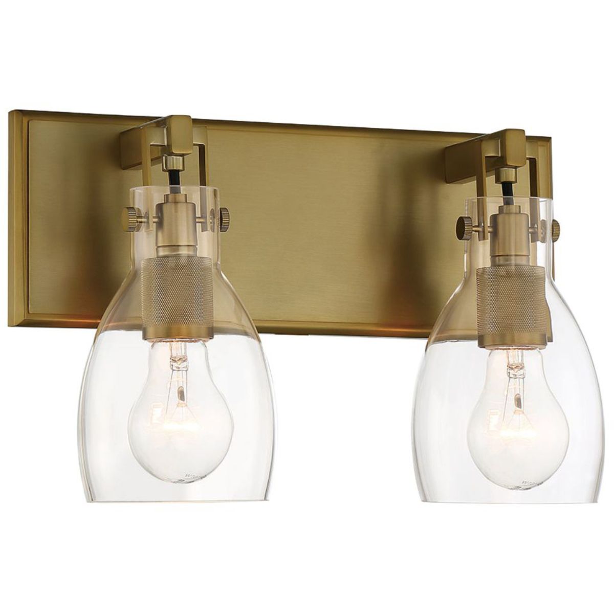 Tiberia 14 in. 2 Lights Vanity Light Brass finish - Bees Lighting
