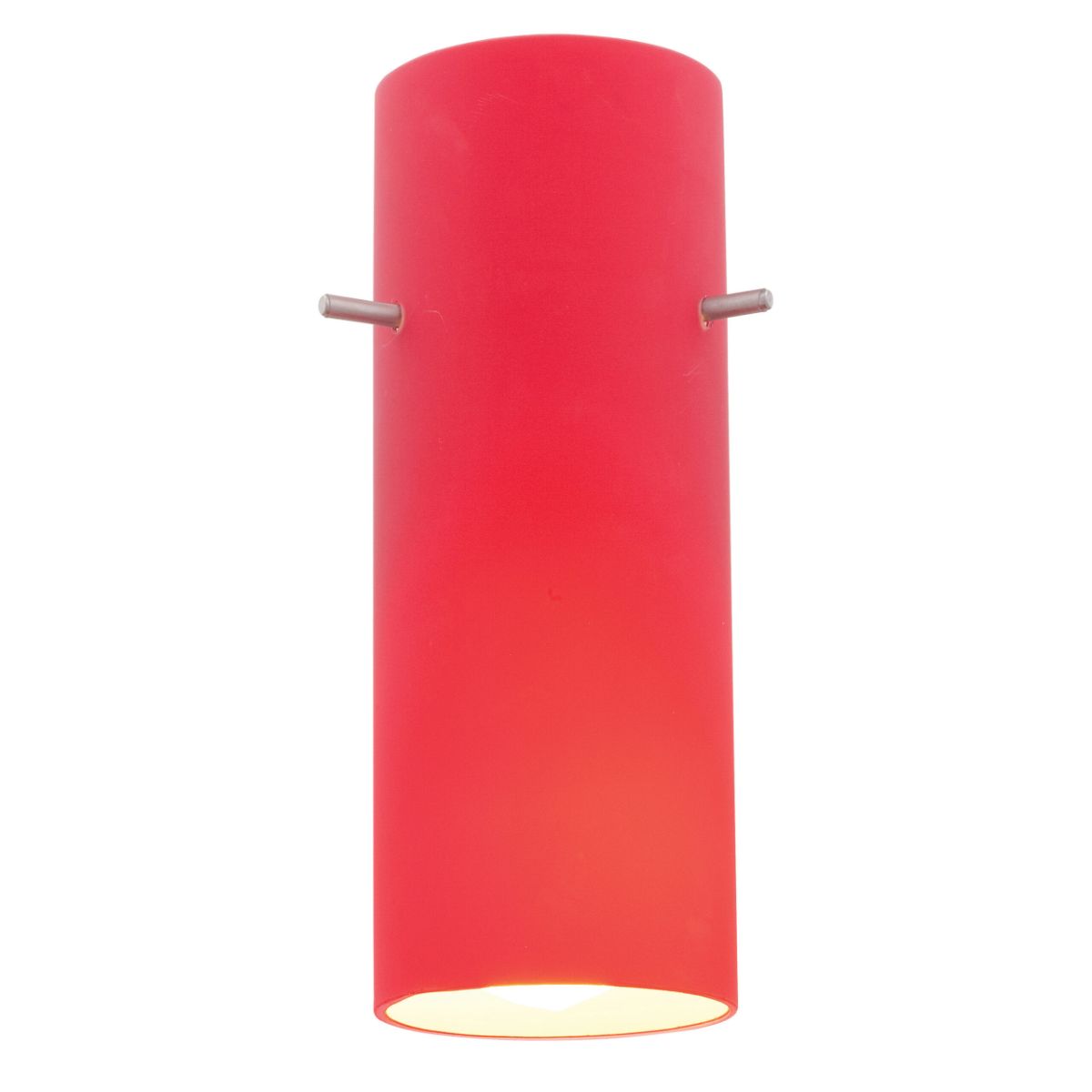 Cylinder 10 in. Red Glass Pendant Shade with 4 in. Fitter