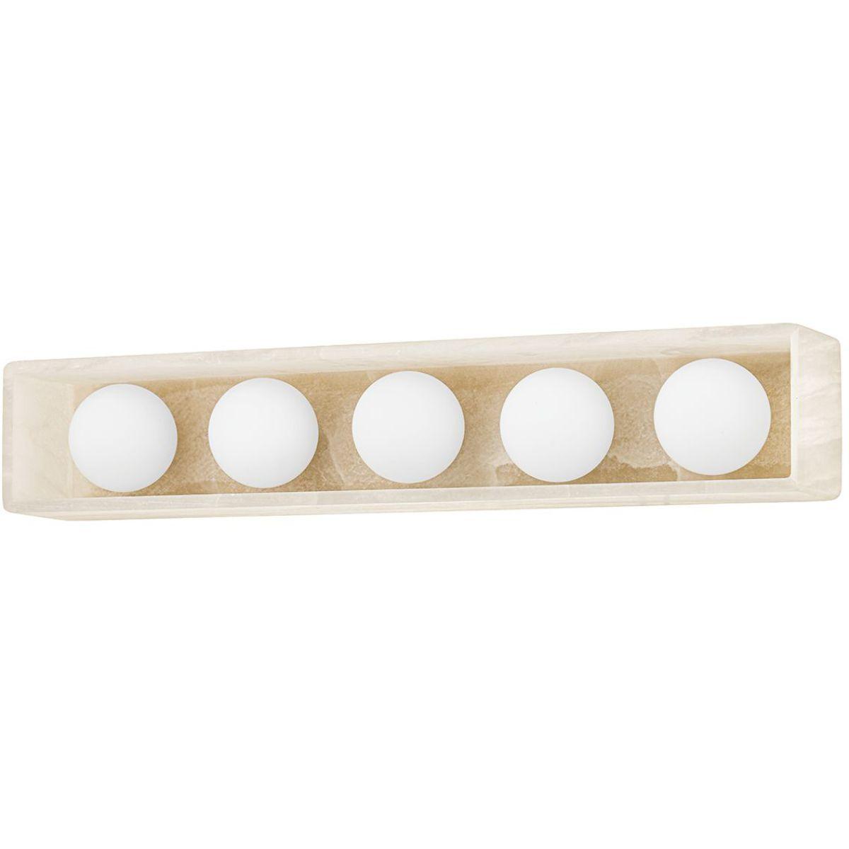 Budnick 25 In. 5 Lights LED Vanity Light Brass Finish - Bees Lighting