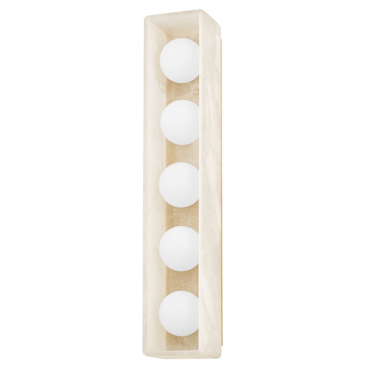 Budnick 25 In. 5 Lights LED Vanity Light Brass Finish - Bees Lighting