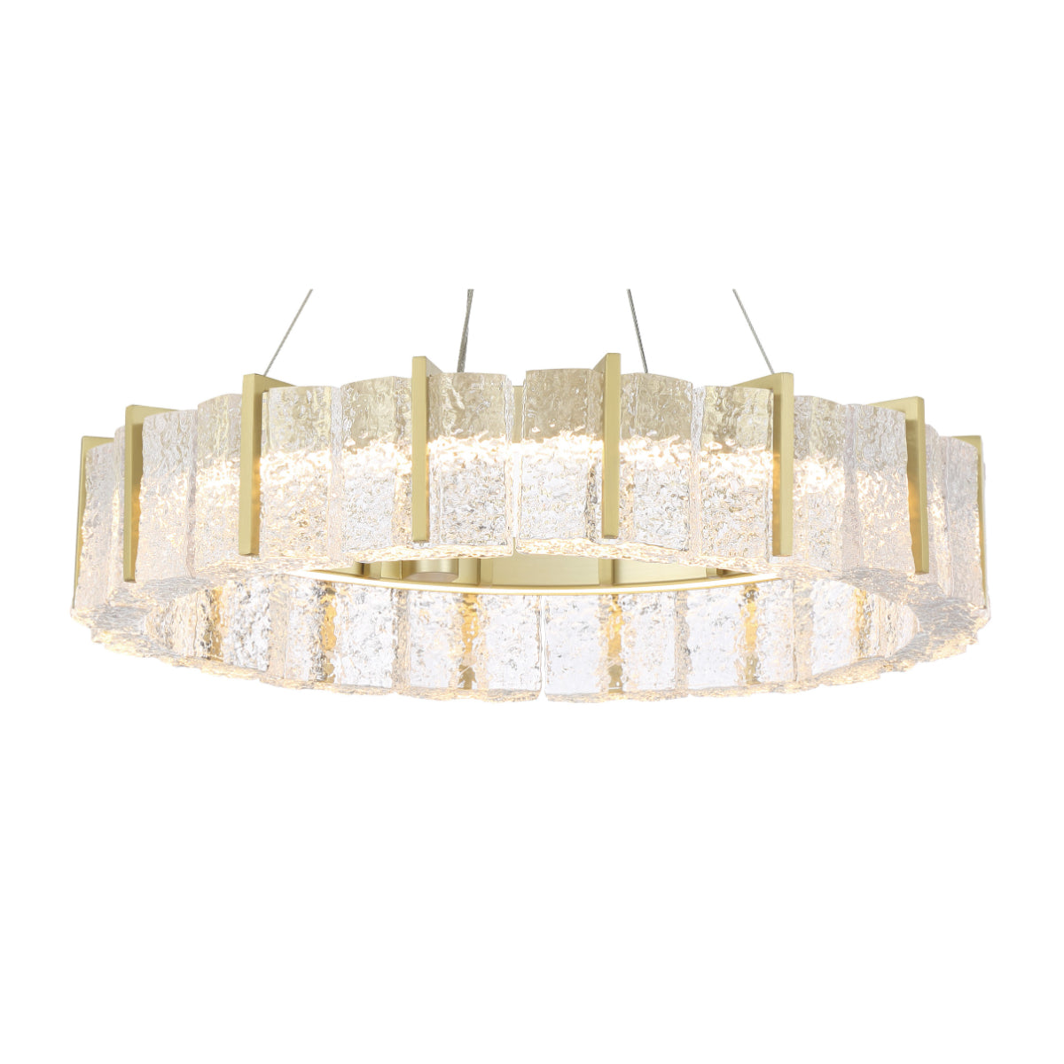 Servyn 20" 1 Light LED Semi-Flush Mount Brass Finish - Bees Lighting