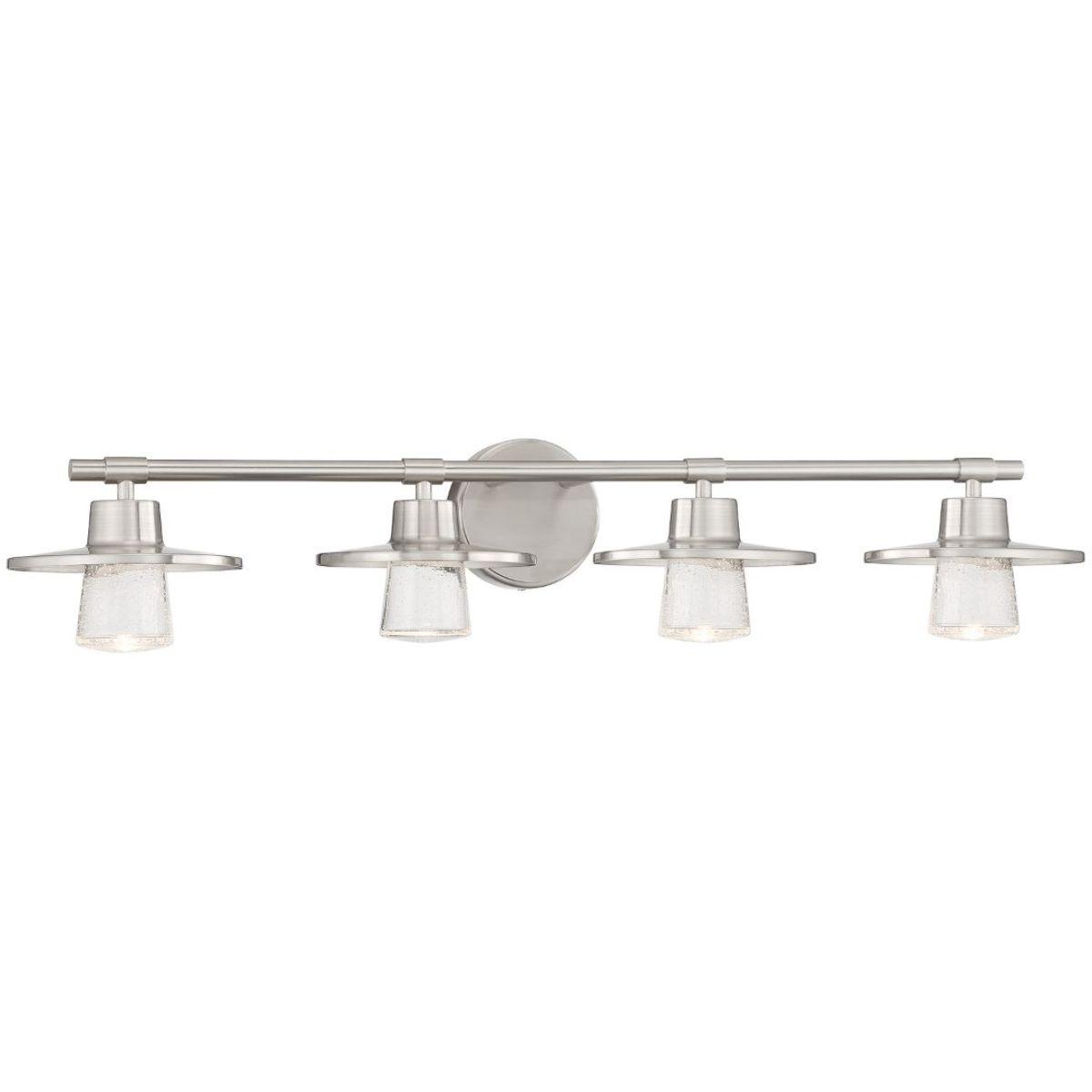 Beacon Avenue 33 in. 4 Lights LED Vanity Light Brushed Nickel finish - Bees Lighting