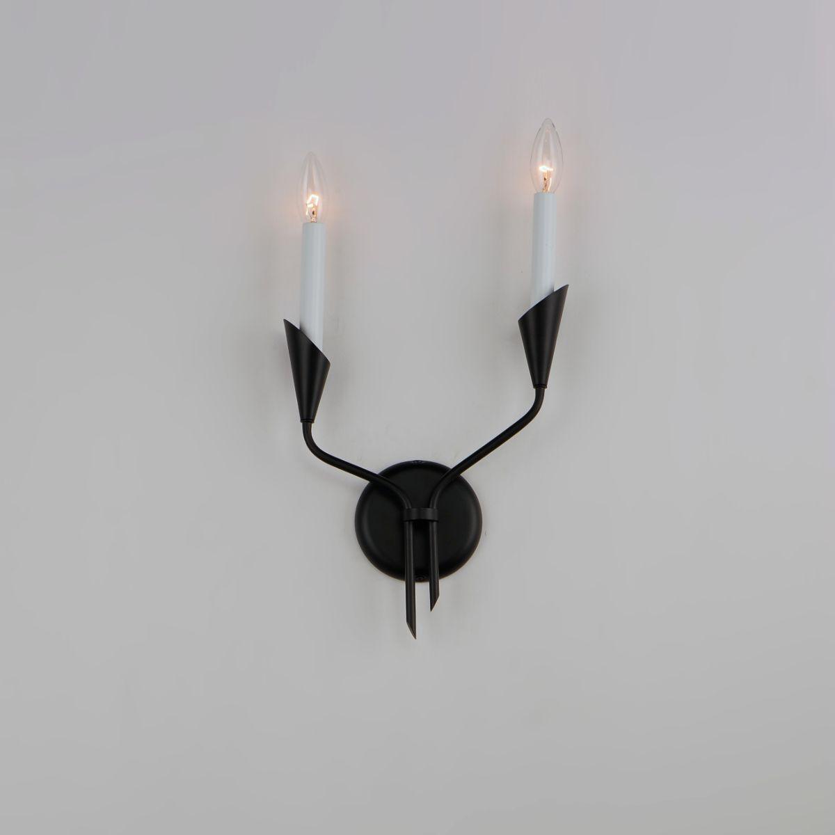 Calyx 17 in. Armed Sconce Black Finish