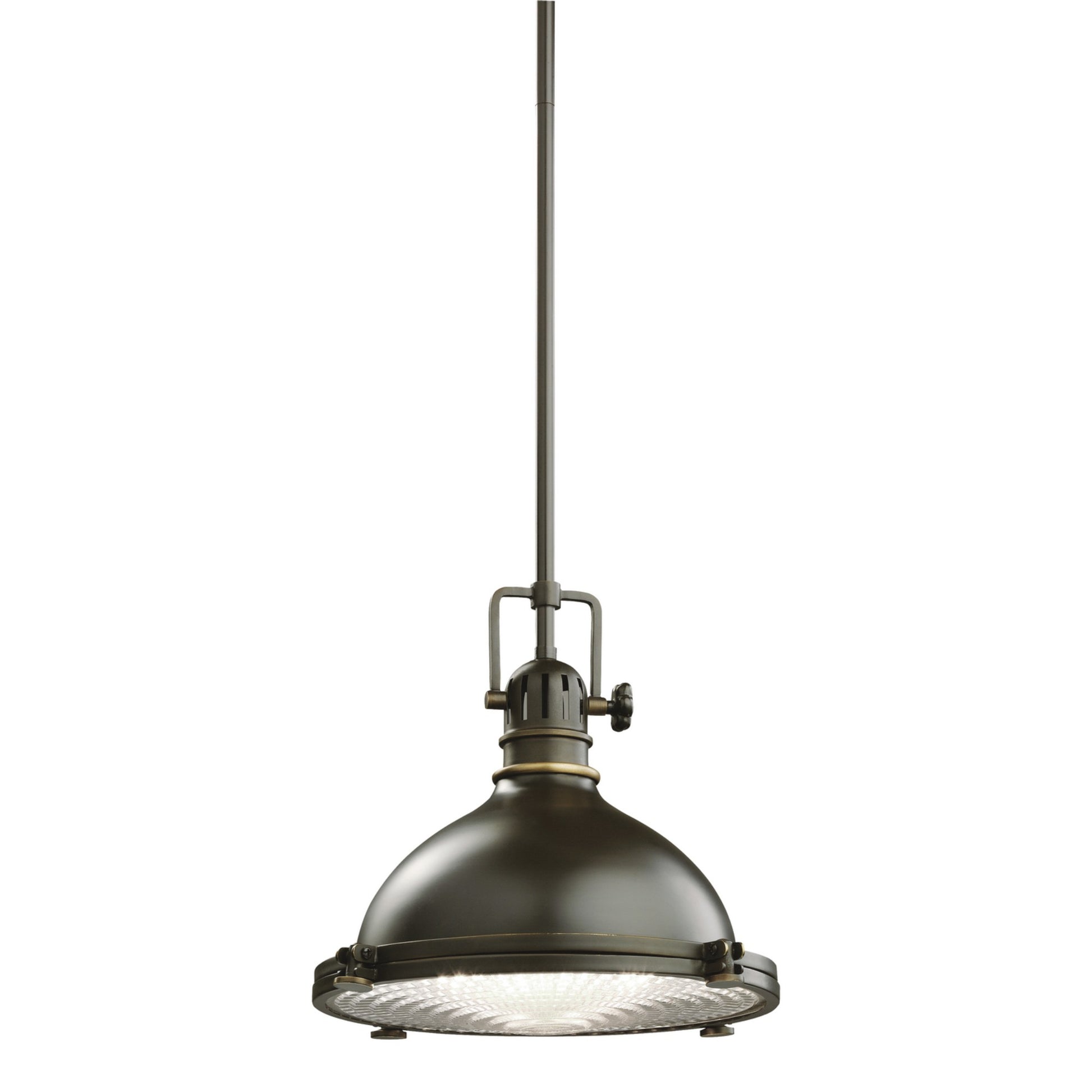 Hatteras Bay Pendant Light with Clear Fresnel Glass - Bees Lighting