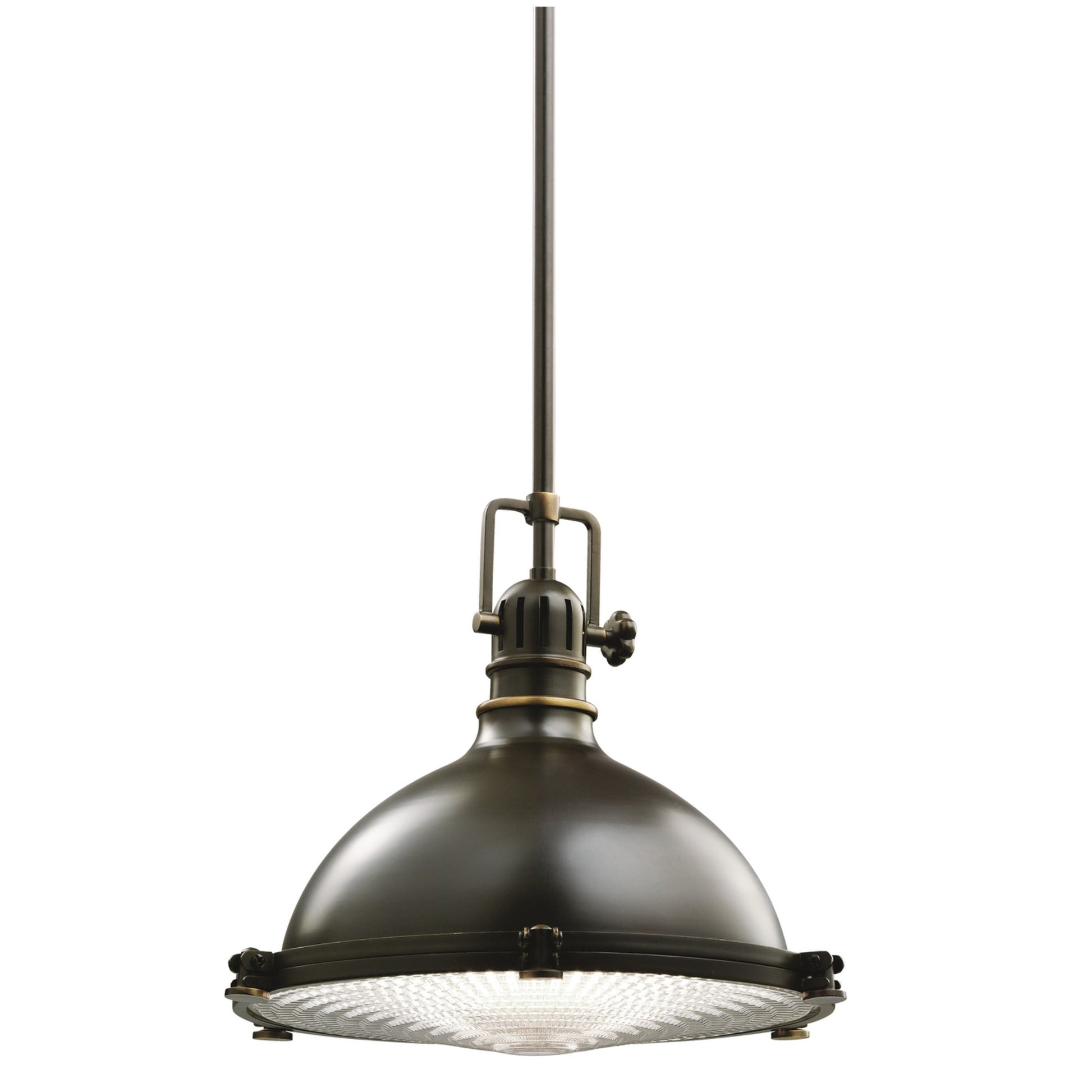 Hatteras Bay Pendant Light with Clear Fresnel Glass - Bees Lighting